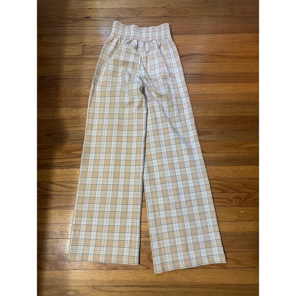 COLLUSION wide leg pants in check 2R - Picture 5 of 7